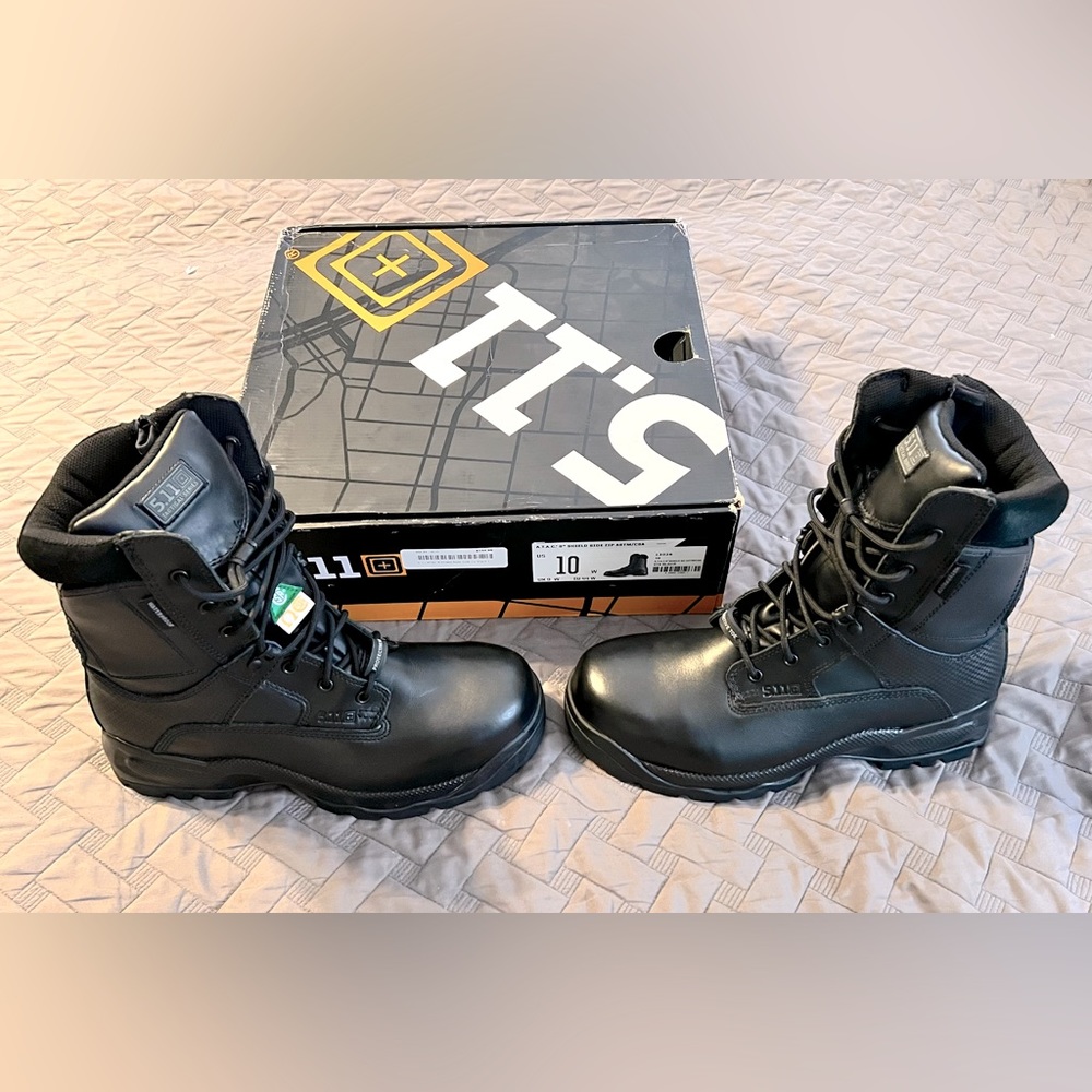 5.11 Tactical Men's A.T.A.C. 8'' Shield Composite Toe Waterproof Tactical Boots